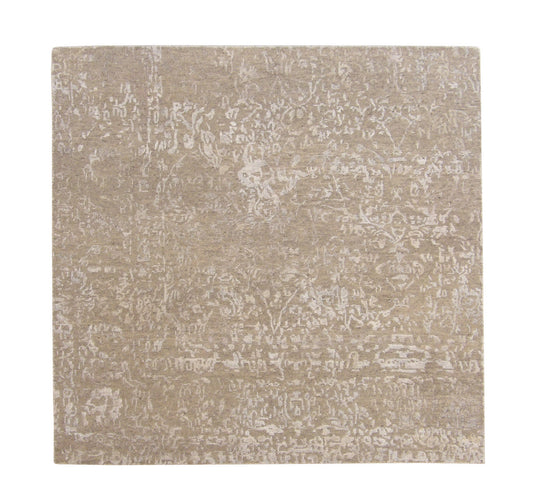 5x5 Transitional Hand-Knotted Silk rug, Rug #101-2029