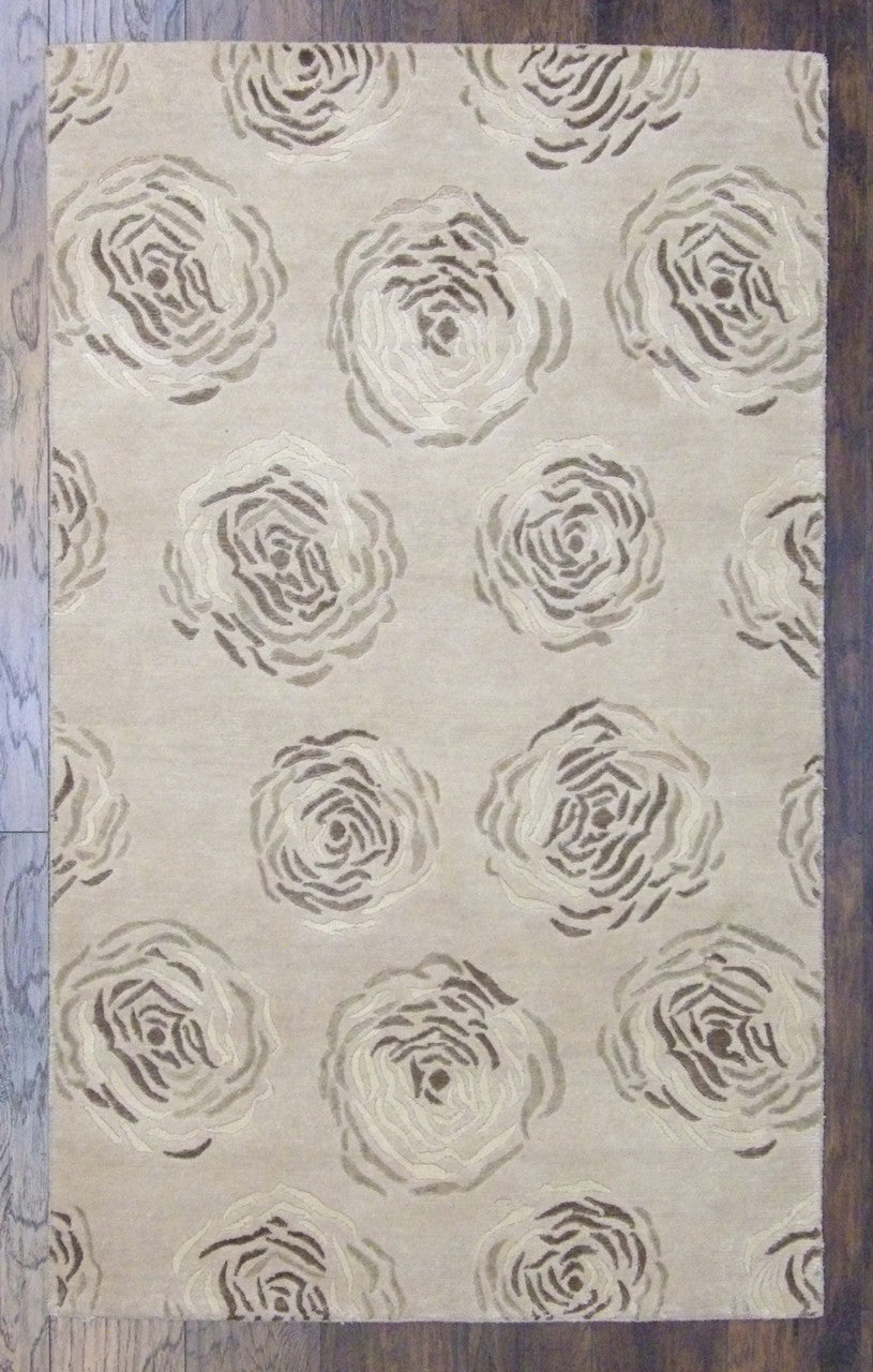 4x6 Transitional Hand-Knotted Silk rug, Rug #101-361