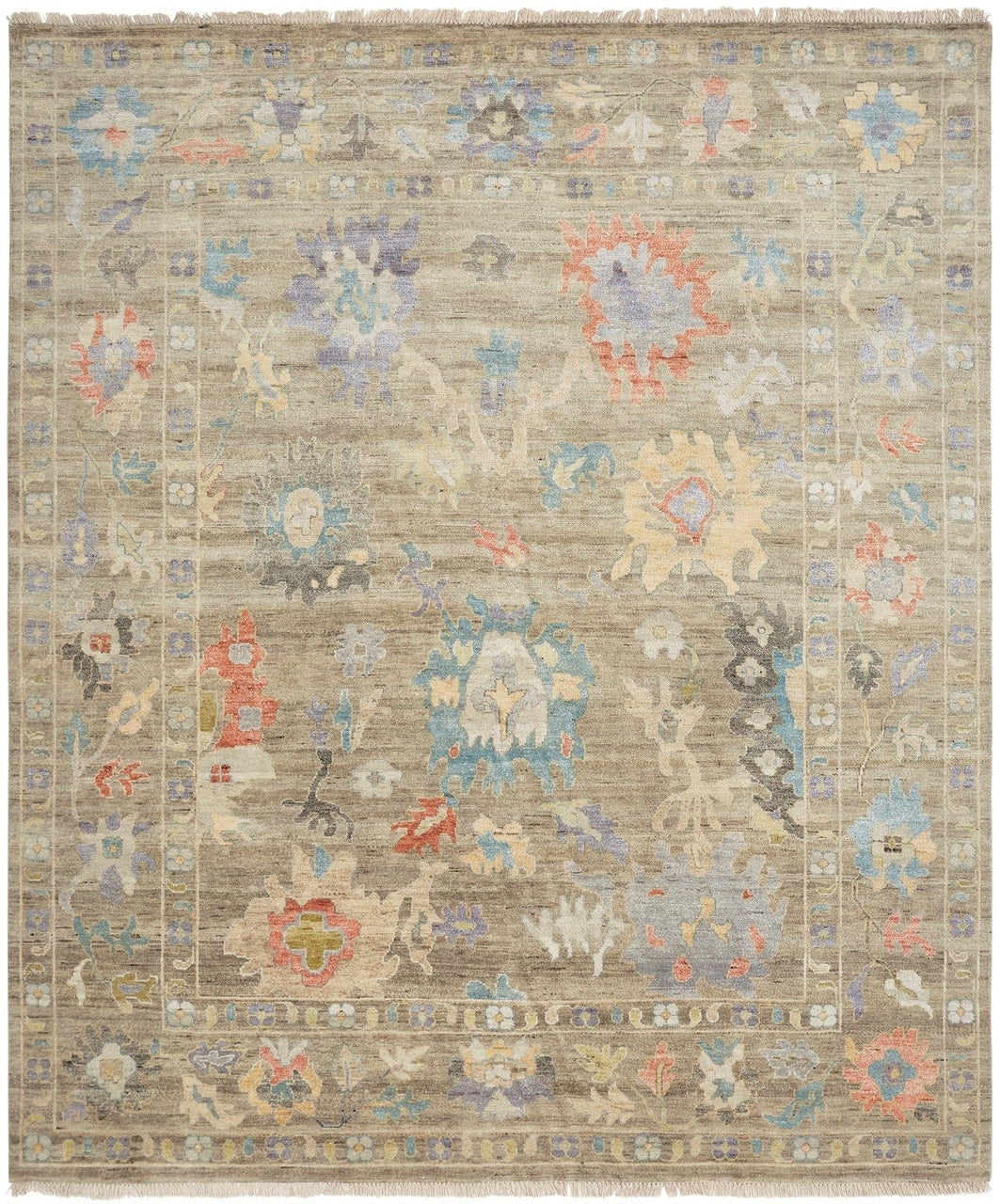 2' x 3' Oushak Hand-Knotted Silk rug, Rug #AA8911