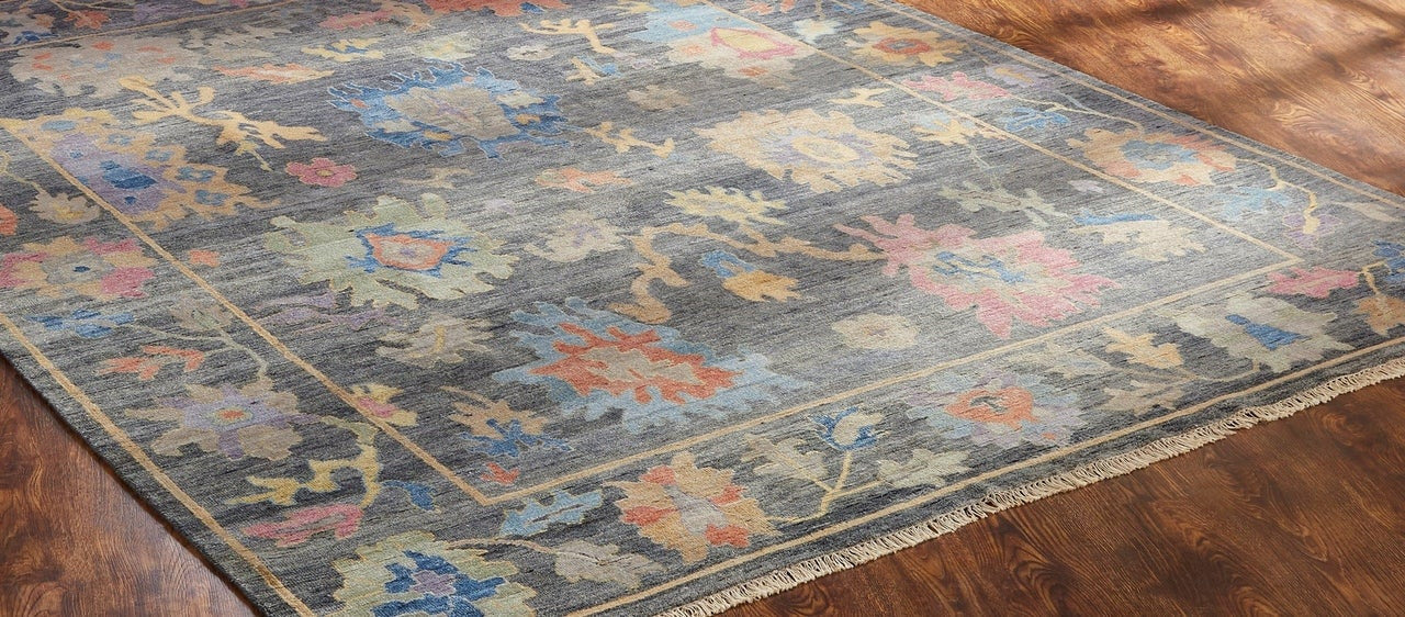 4' x 6' Oushak Hand-Knotted Silk rug, Rug #AA8921