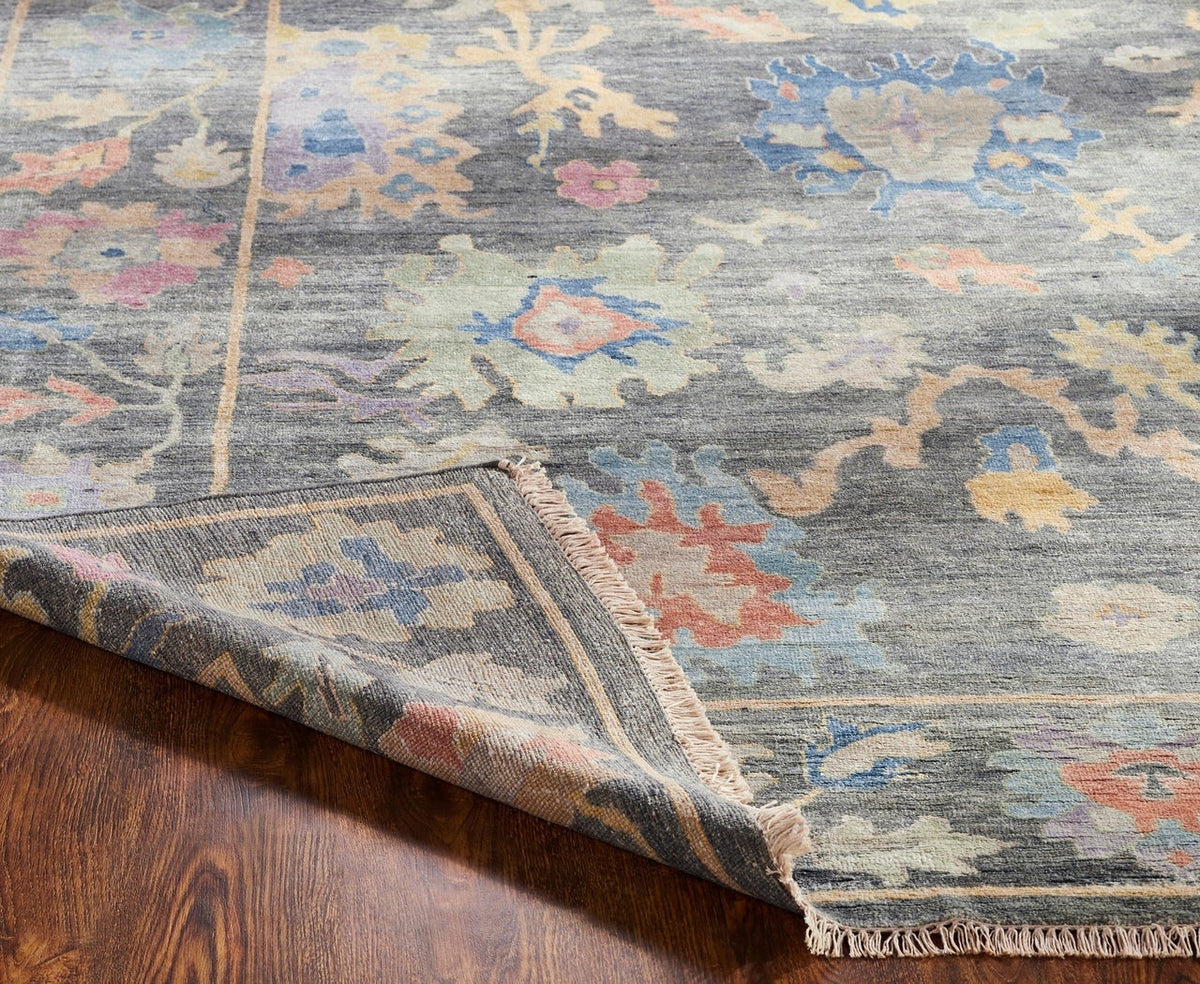 6' x 9' Oushak Hand-Knotted Silk rug, Rug #AA8921