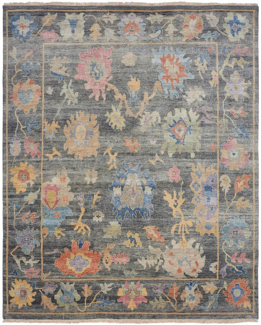 2' x 3' Oushak Hand-Knotted Silk rug, Rug #AA8921