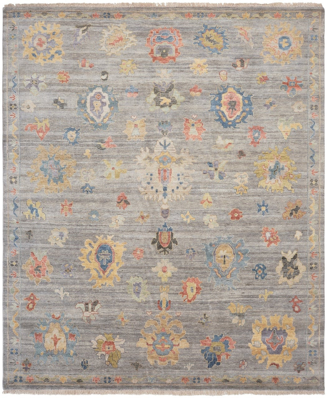 2' x 3' Oushak Hand-Knotted Silk rug, Rug #AA8931