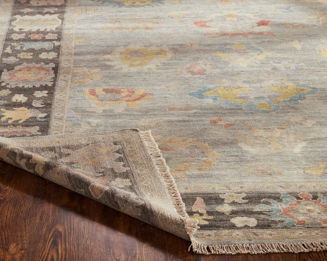 4' x 6' Oushak Hand-Knotted Silk rug, Rug #AA8941