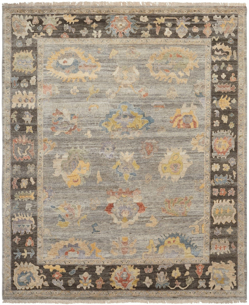 2' x 3' Oushak Hand-Knotted Silk rug, Rug #AA8941