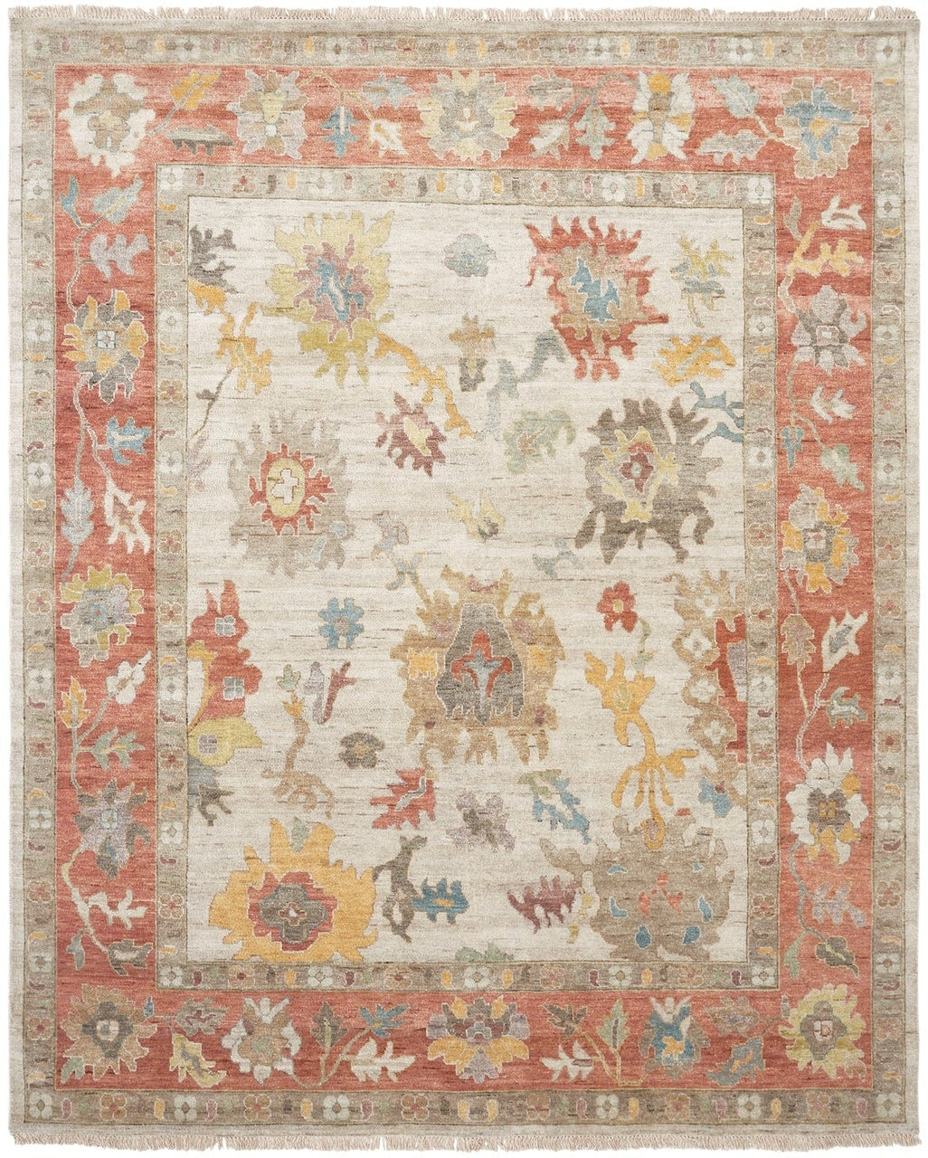 2' x 3' Oushak Hand-Knotted Silk rug, Rug #AA8951