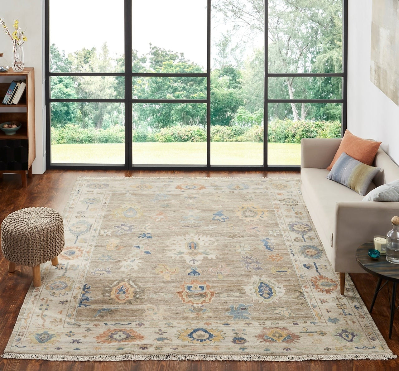 6' x 9' Oushak Hand-Knotted Silk rug, Rug #AA8961
