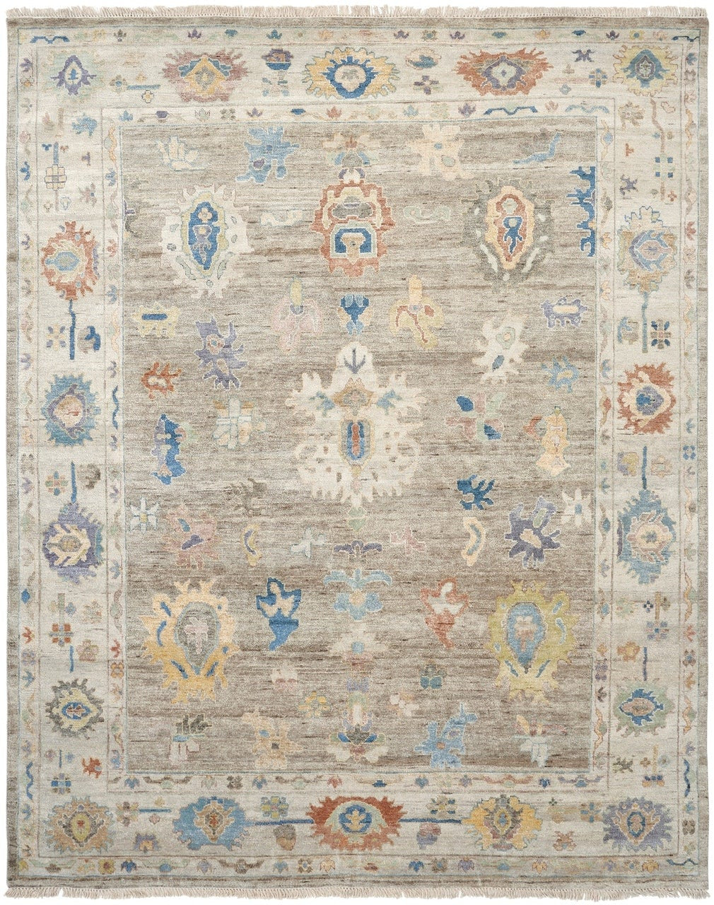 2' x 3' Oushak Hand-Knotted Silk rug, Rug #AA8961