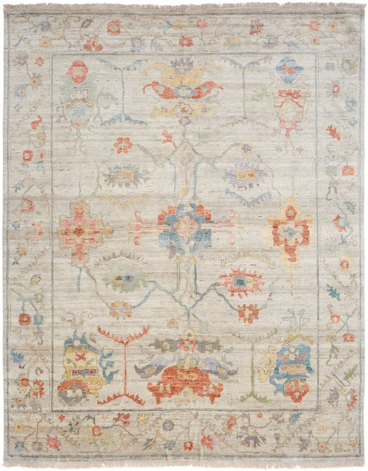 2' x 3' Oushak Hand-Knotted Silk rug, Rug #AA8981