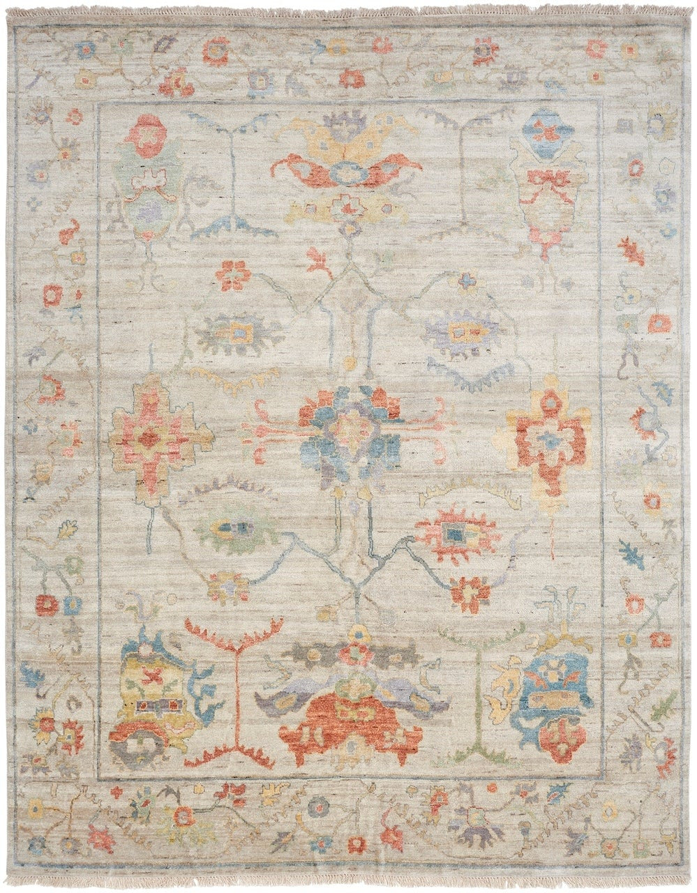 2' x 3' Oushak Hand-Knotted Silk rug, Rug #AA8981