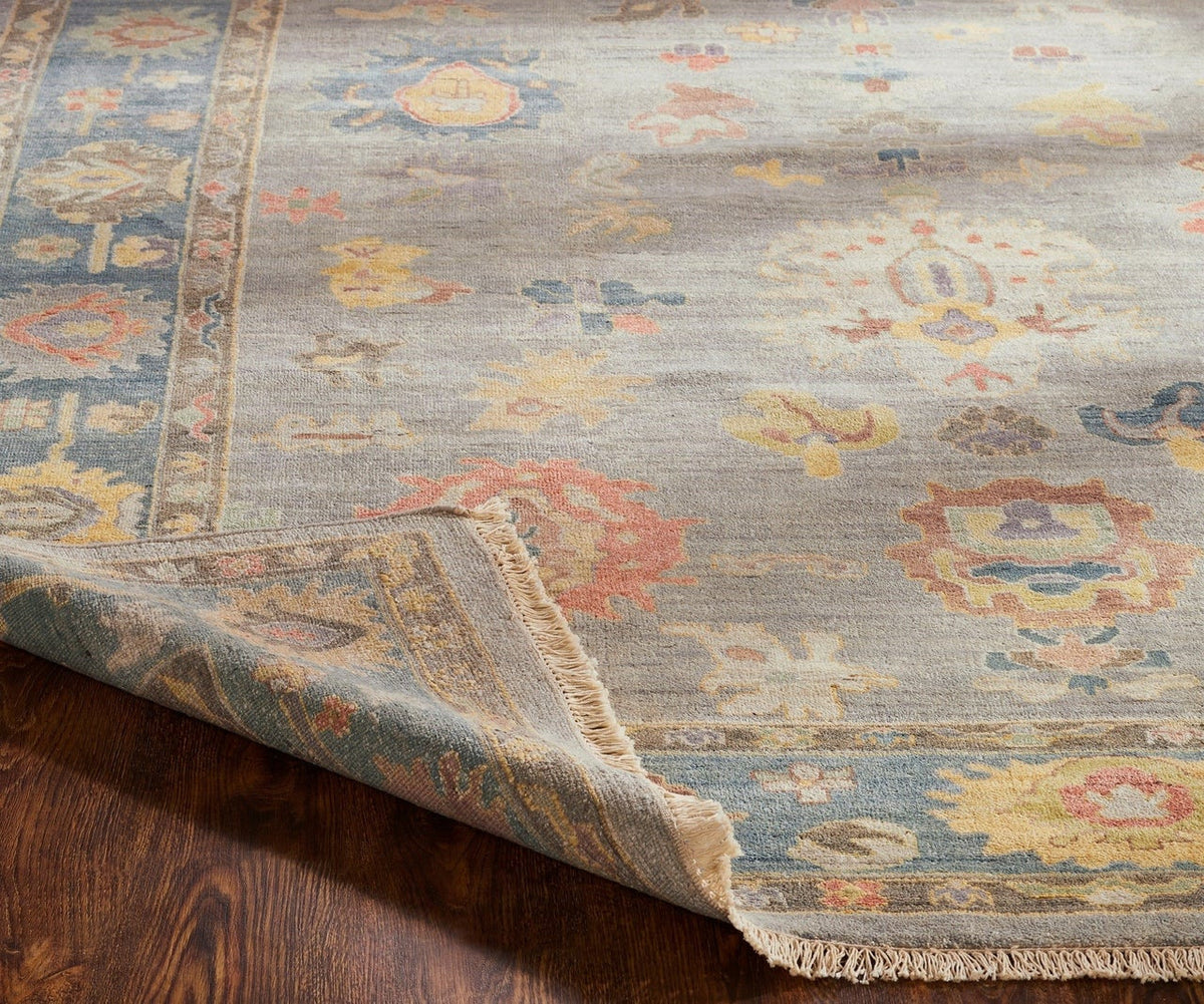 4' x 6' Oushak Hand-Knotted Silk rug, Rug #AA9001