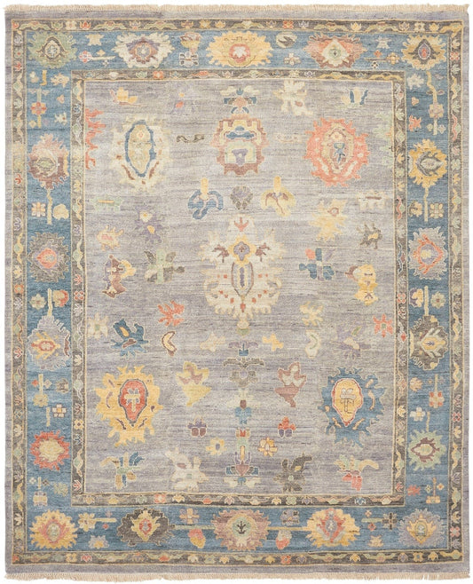 2' x 3' Oushak Hand-Knotted Silk rug, Rug #AA9001