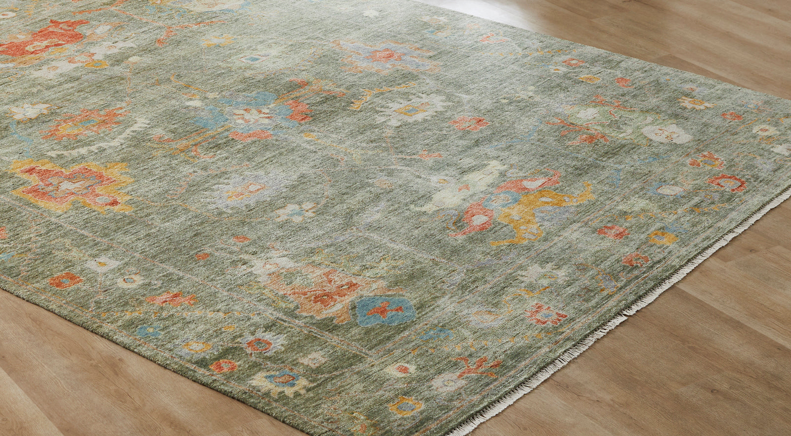 3' x 5' Oushak Hand-Knotted Silk rug, Rug #AA9060
