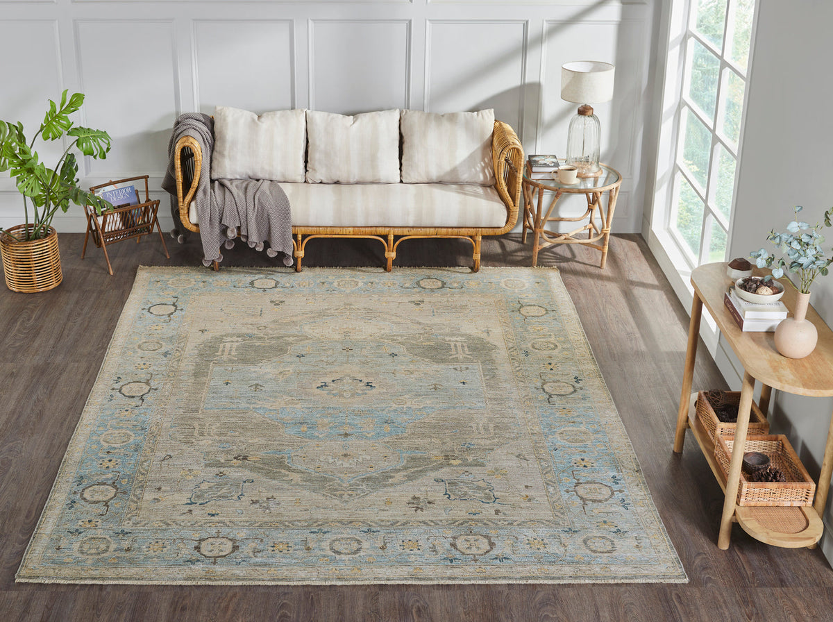 8' x 10' Transitional Hand-Knotted Wool rug, Rug #AF12800