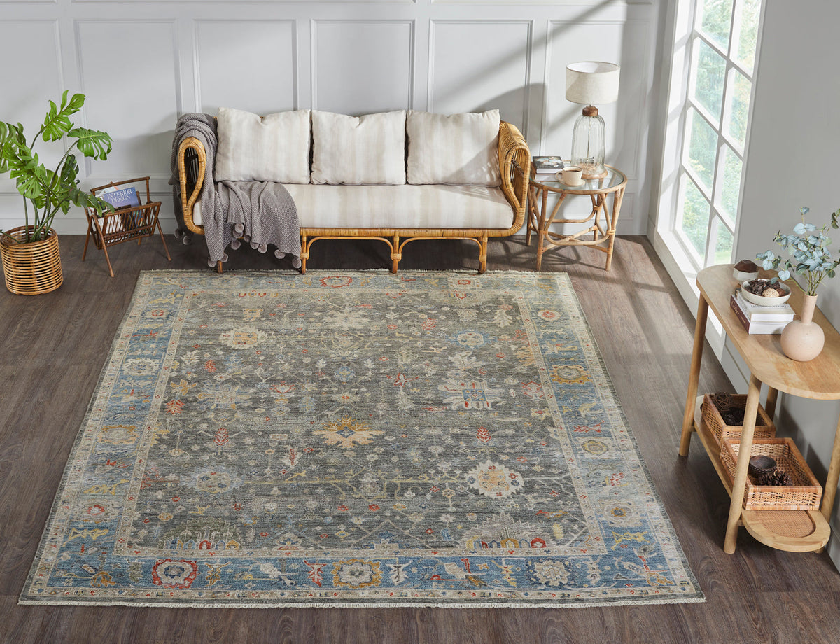 9' x 12' Transitional Hand-Knotted Wool rug, Rug #AF12810