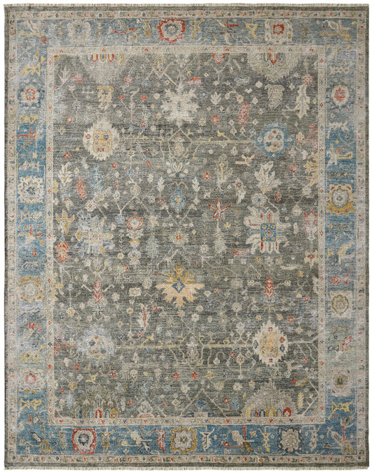 2' x 3' Transitional Hand-Knotted Wool rug, Rug #AF12810