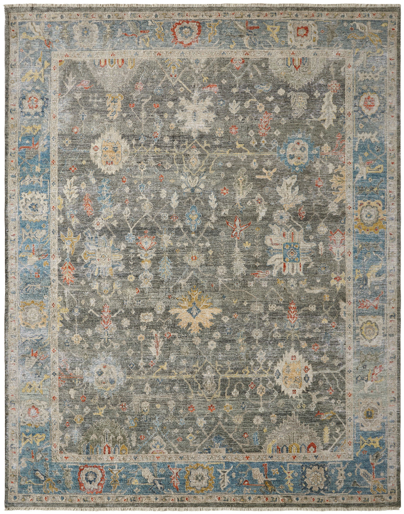 2' x 3' Transitional Hand-Knotted Wool rug, Rug #AF12810