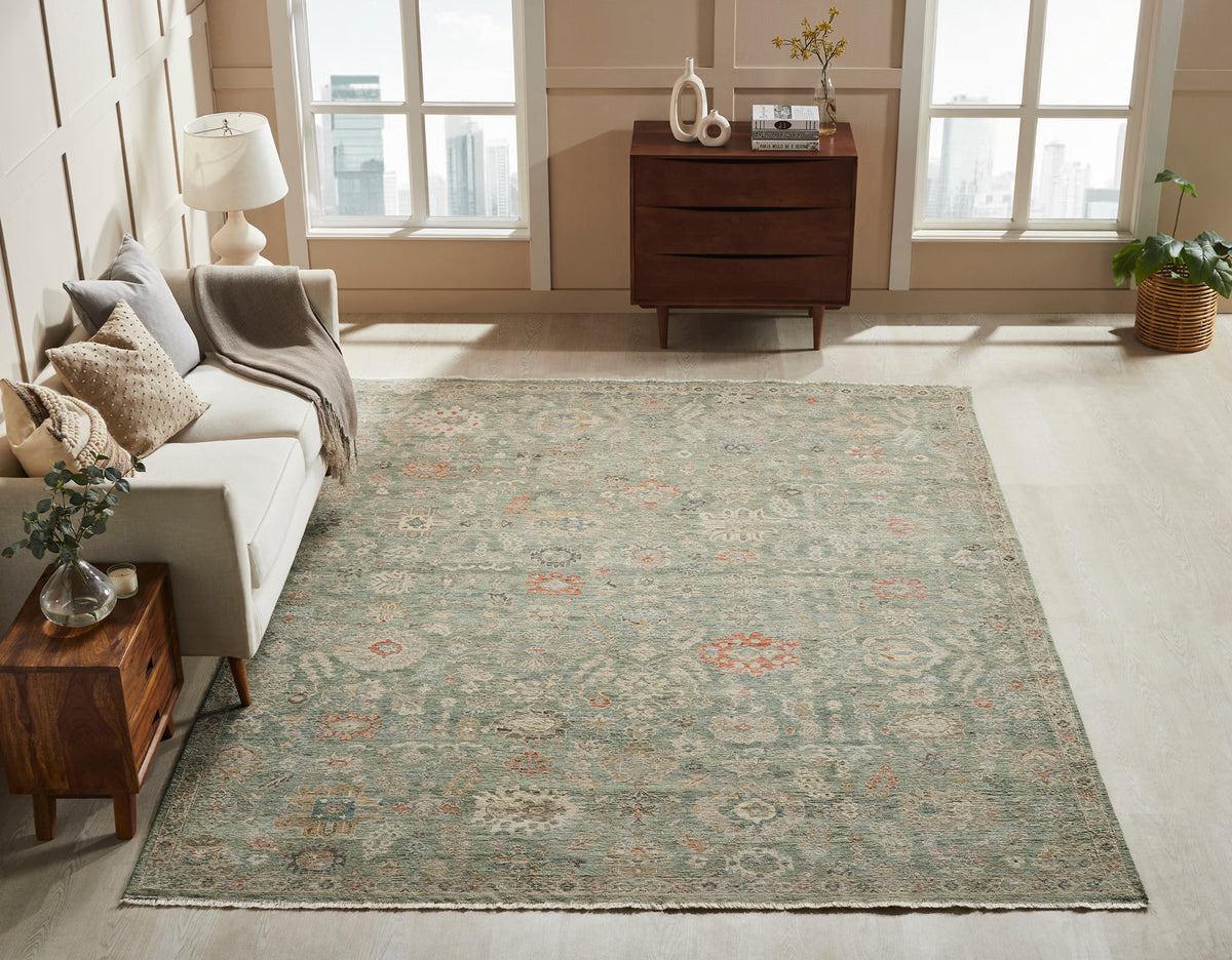 6' x 9' Transitional Hand-Knotted Wool rug, Rug #AF12860