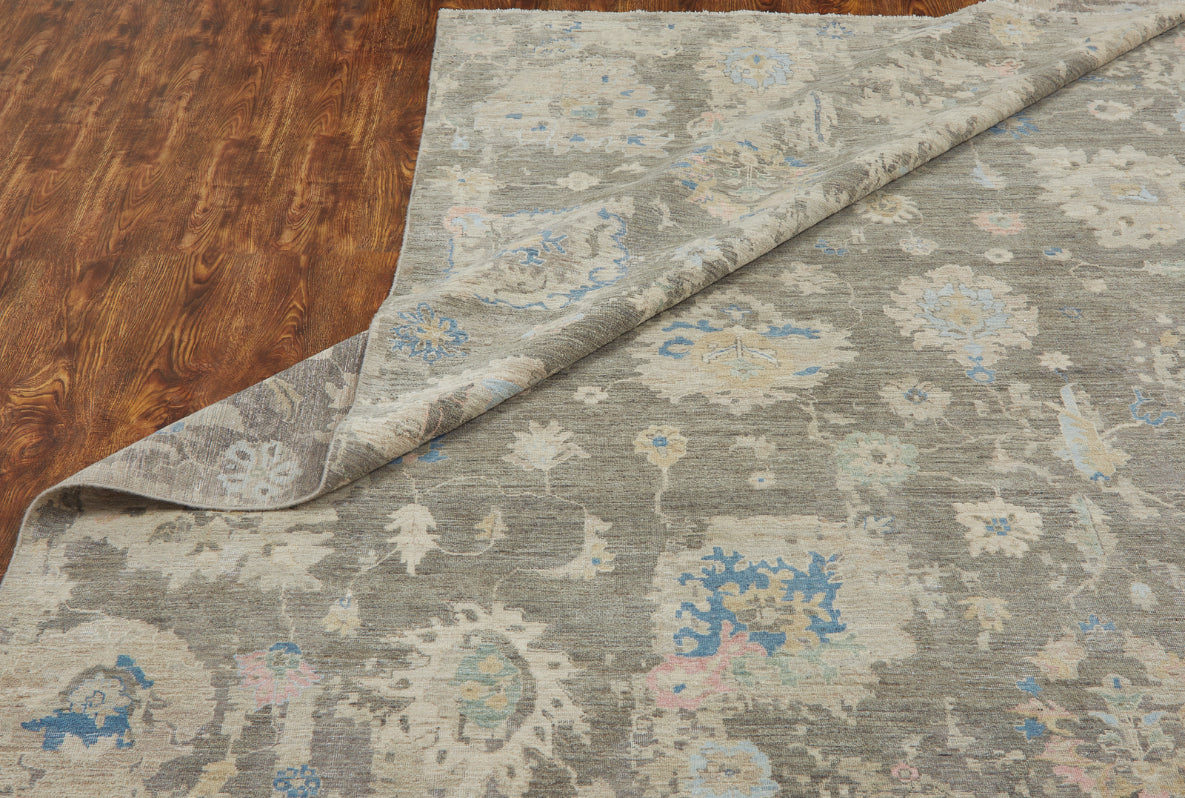 9' x 12' Transitional Hand-Knotted Wool rug, Rug #AF12890