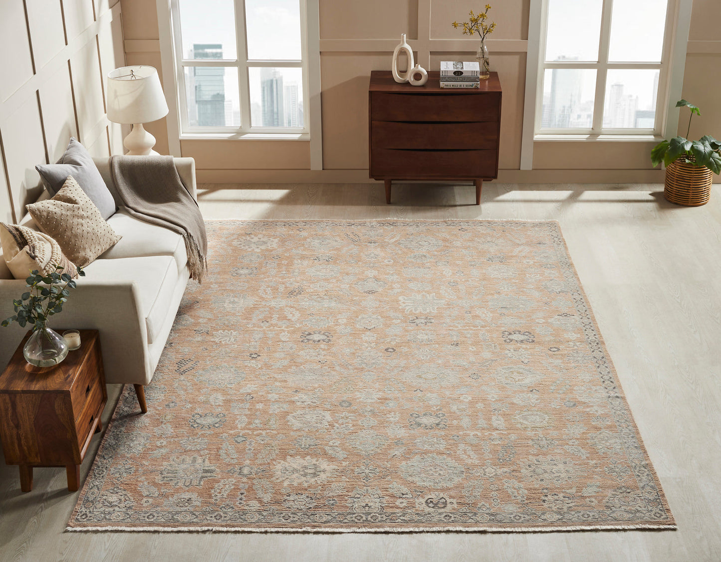 6' x 9' Transitional Hand-Knotted Wool rug, Rug #AF12910