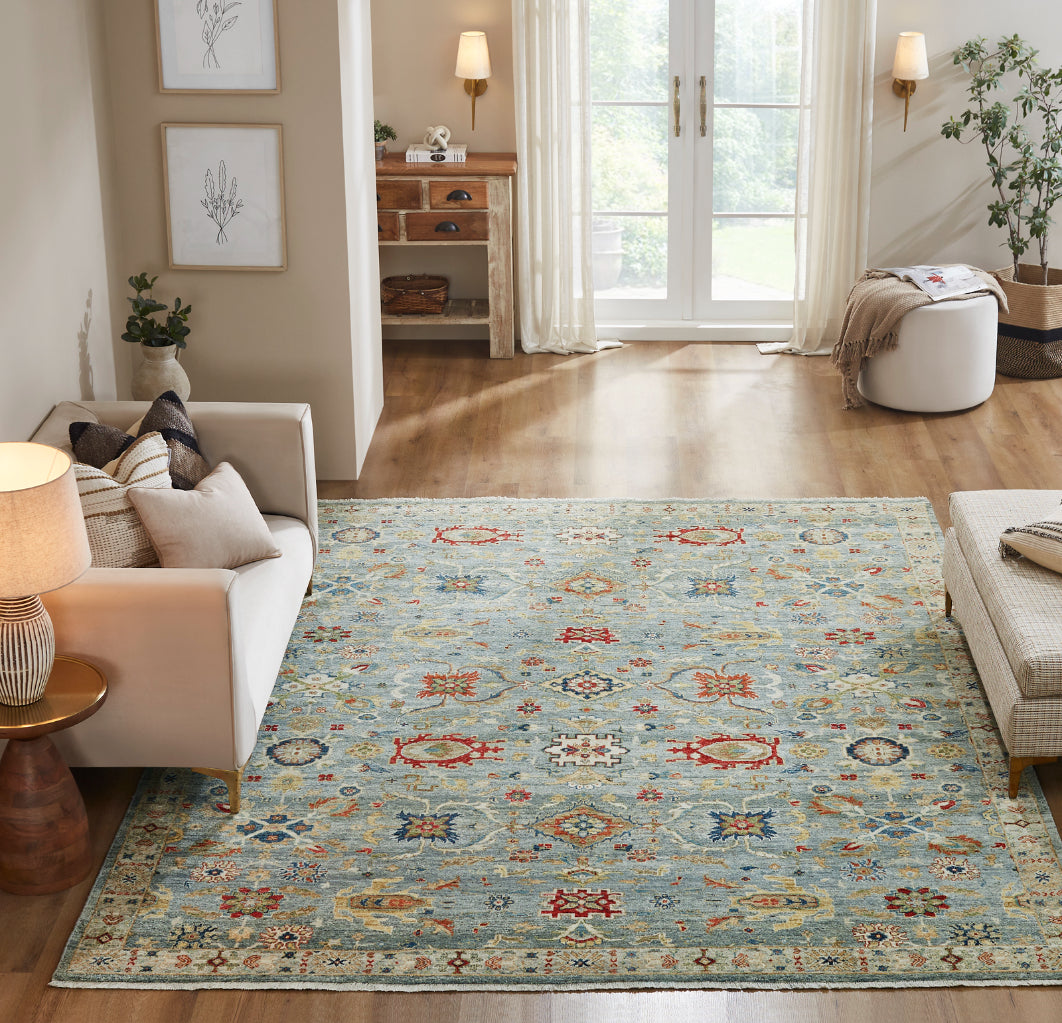 8' x 10' Transitional Hand-Knotted Wool rug, Rug #AF12940