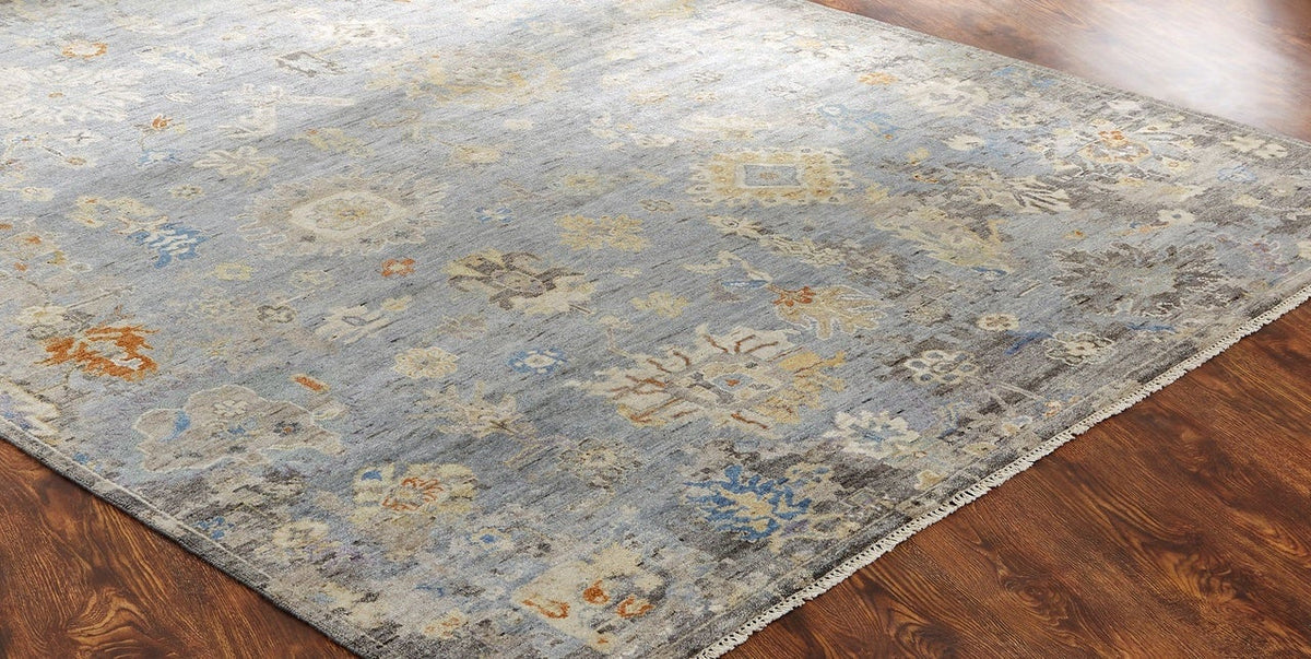 4' x 6' Transitional Hand-Knotted Silk rug, Rug #AK4200