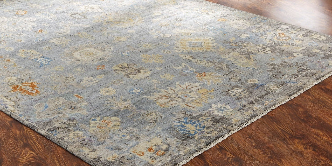 4' x 6' Transitional Hand-Knotted Silk rug, Rug #AK4200