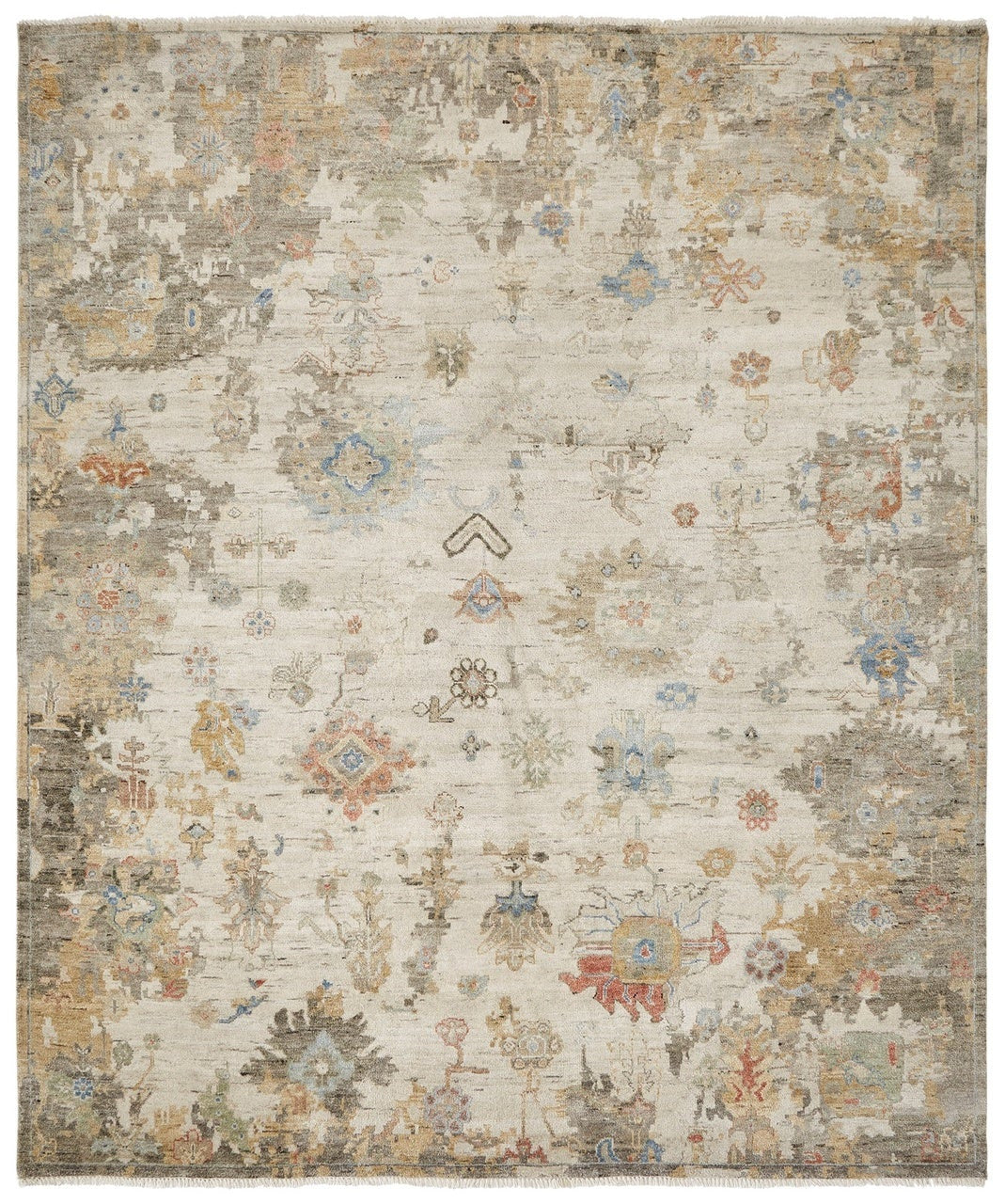 2' x 3' Oushak Hand-Knotted Silk rug, Rug #AK4211