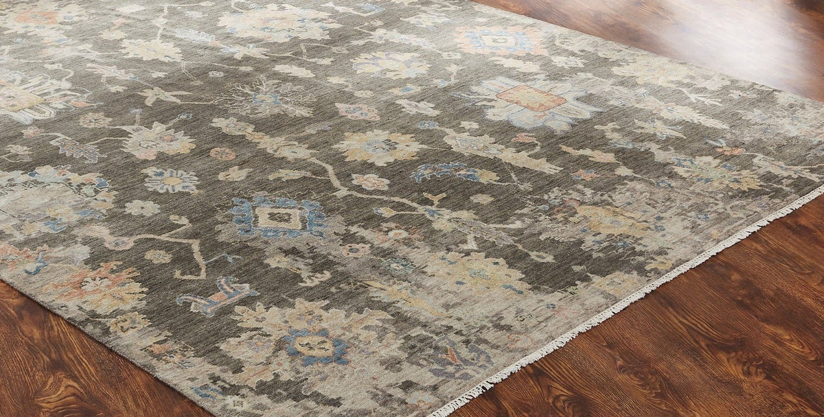 5' x 7' Oushak Hand-Knotted Silk rug, Rug #AK4241