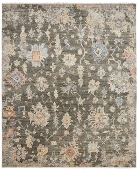 2' x 3' Oushak Hand-Knotted Silk rug, Rug #AK4241