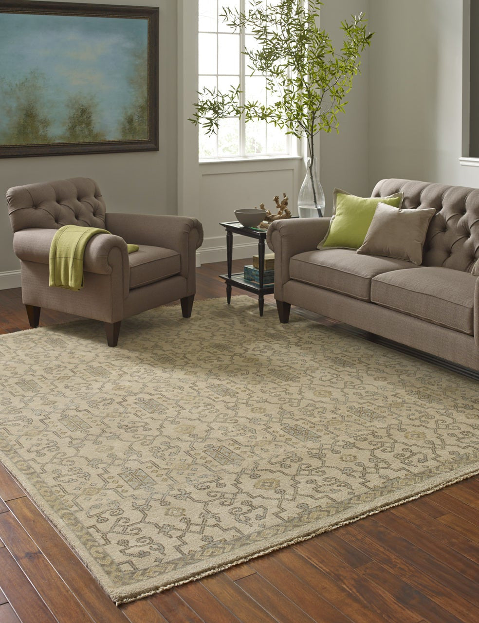 3' x 5' Ikat Hand-Knotted Wool rug, Rug #AN0421