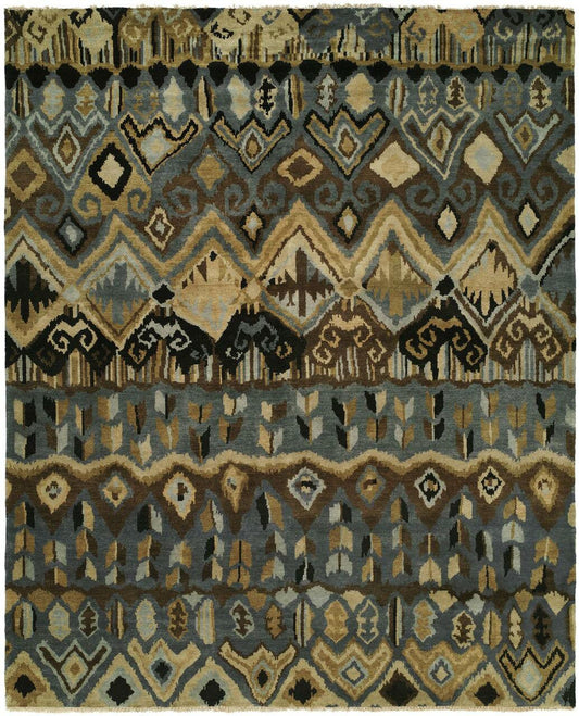 2' x 3' Ikat Hand-Knotted Wool rug, Rug #AN0521