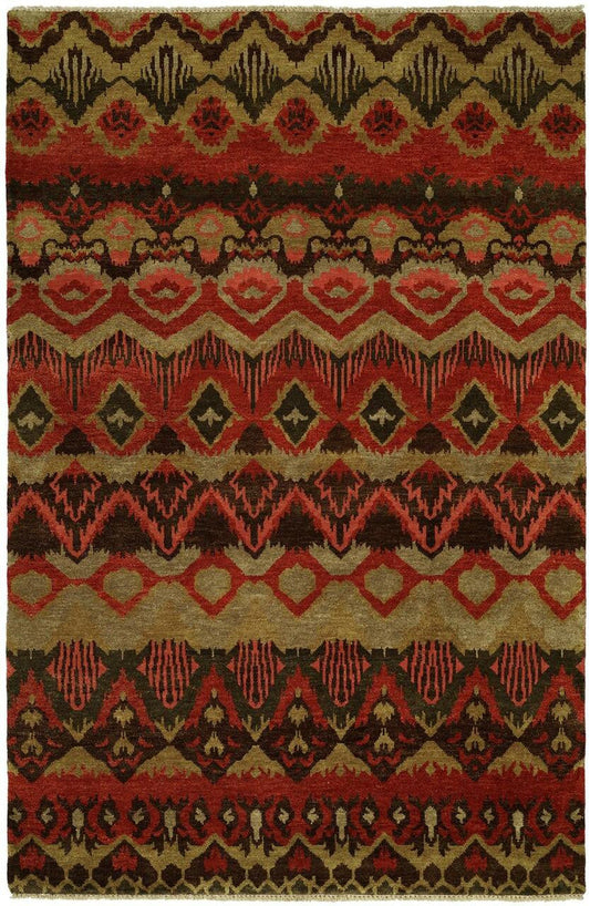 2' x 3' Ikat Hand-Knotted Wool rug, Rug #AN0541