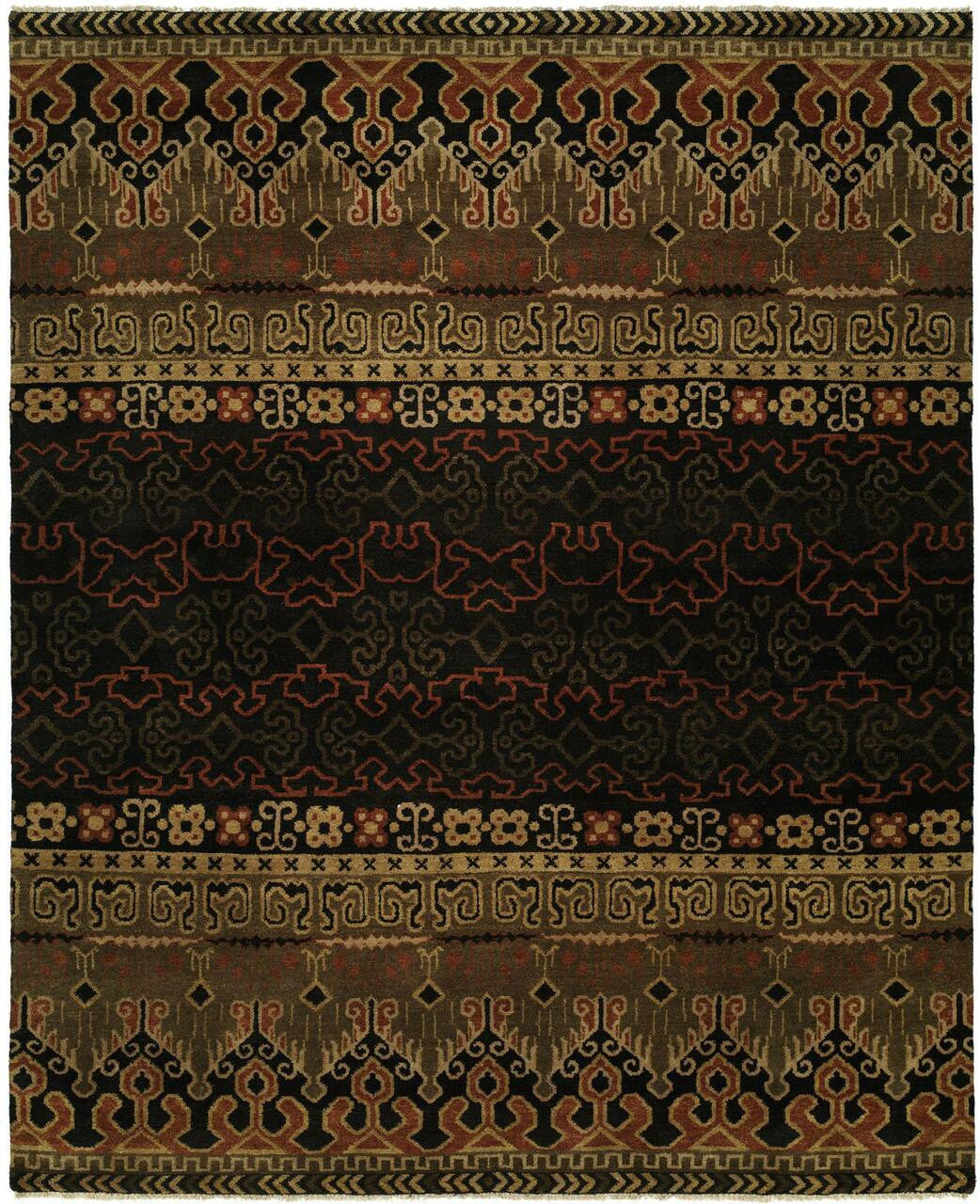 2' x 3' Ikat Hand-Knotted Wool rug, Rug #AN0561