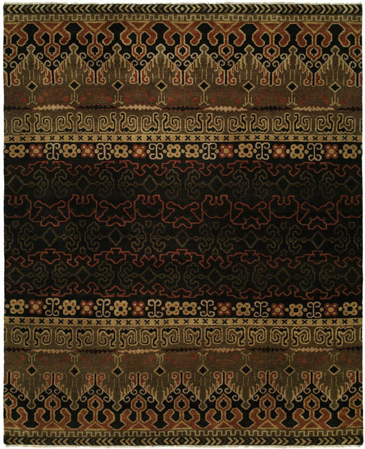 2' x 3' Ikat Hand-Knotted Wool rug, Rug #AN0561