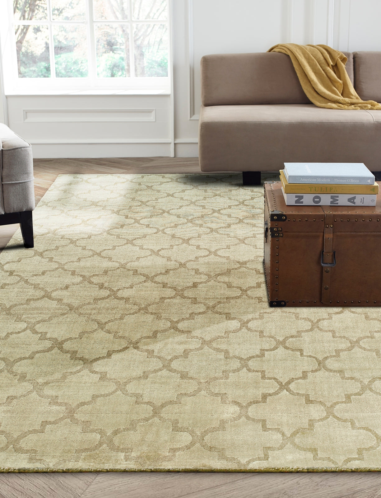3'6" x 5'6" Transitional Hand Loom Silk rug, Rug #AV1921