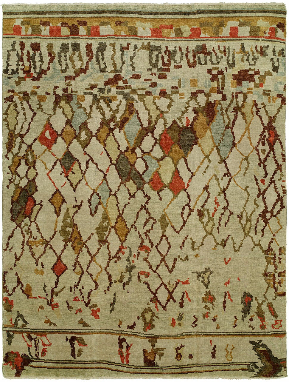 2' x 3' Moroccan Hand-Knotted Wool rug, Rug #BR7951