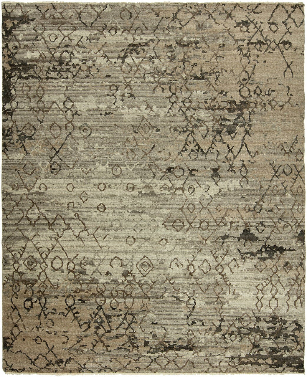 2' x 3' Transitional Hand-Knotted Wool rug, Rug #BR8021