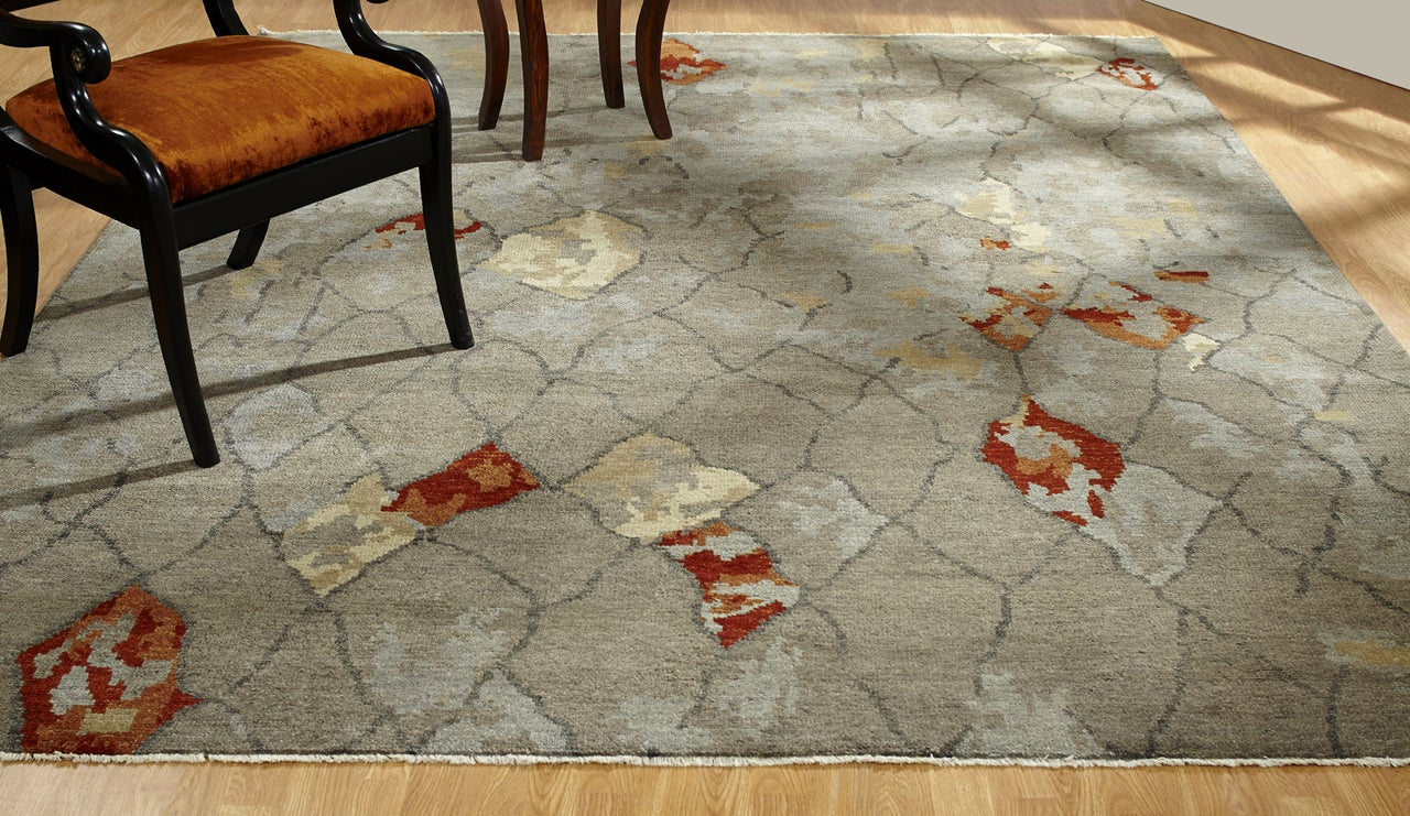 4' x 6' Modern Hand-Knotted Wool rug, Rug #BR8051