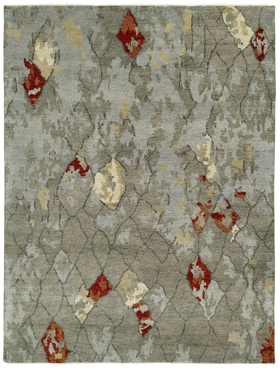 2' x 3' Modern Hand-Knotted Wool rug, Rug #BR8051