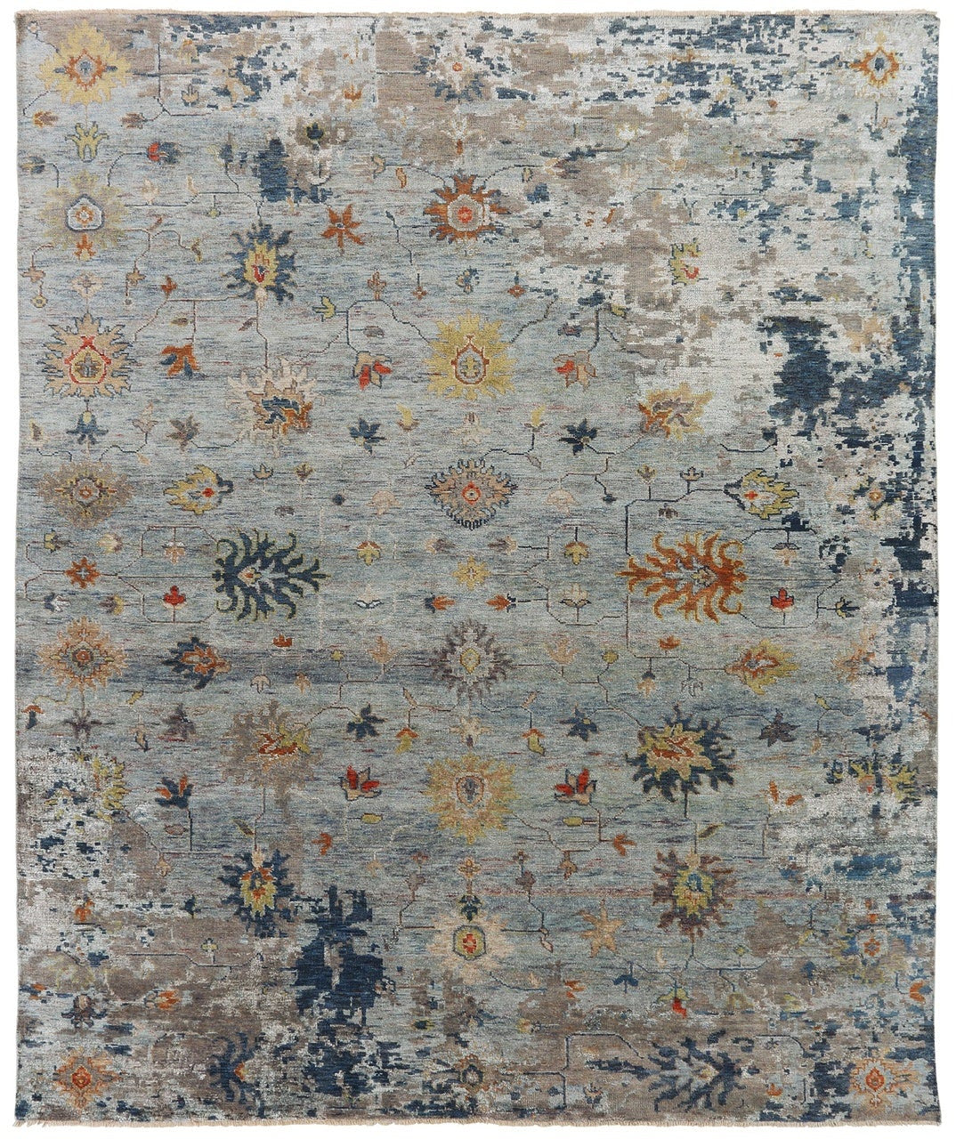 2' x 3' Oushak Hand-Knotted Silk rug, Rug #CR9301