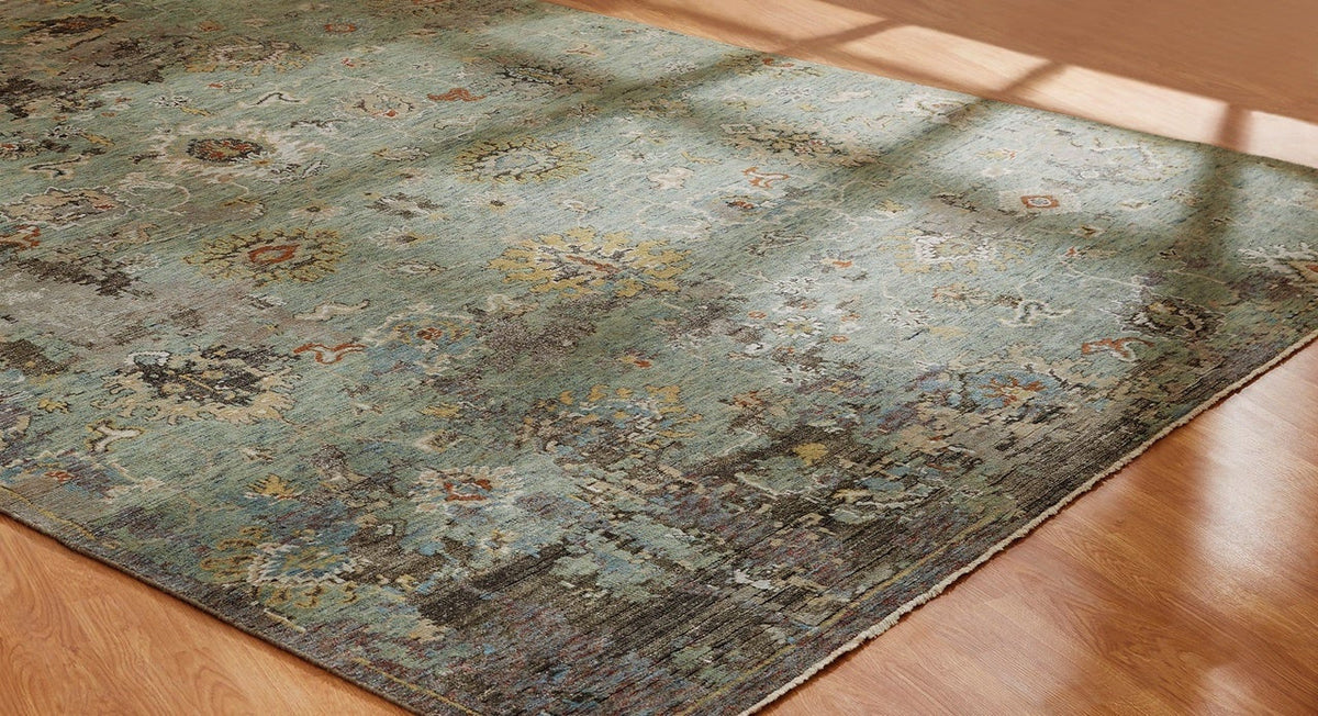 3' x 5' Oushak Hand-Knotted Silk rug, Rug #CR9321