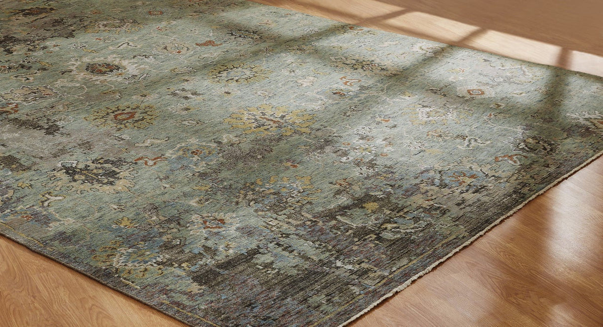 6' x 9' Oushak Hand-Knotted Silk rug, Rug #CR9321