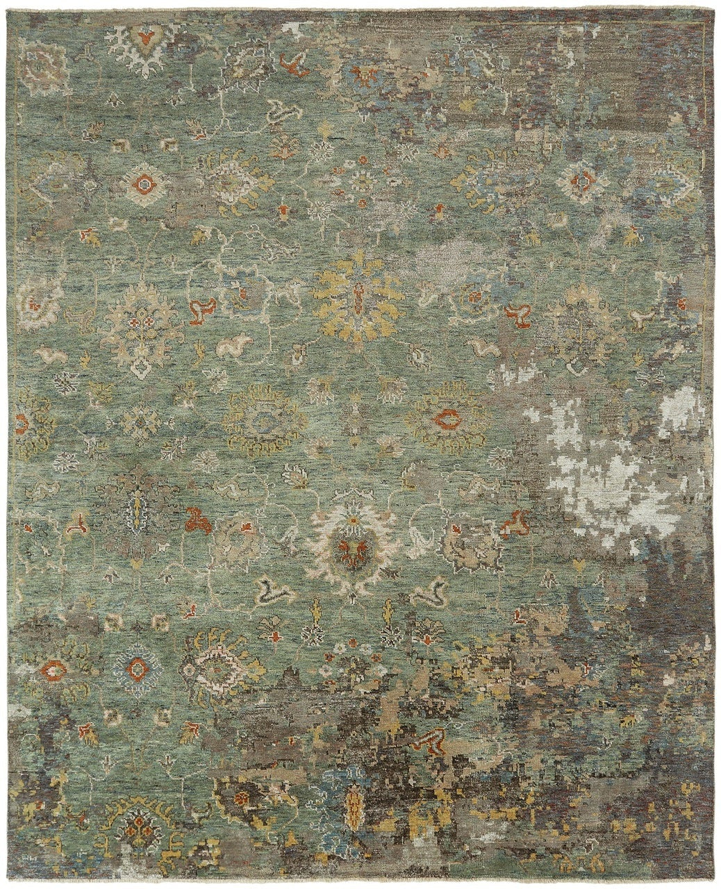 2' x 3' Oushak Hand-Knotted Silk rug, Rug #CR9321