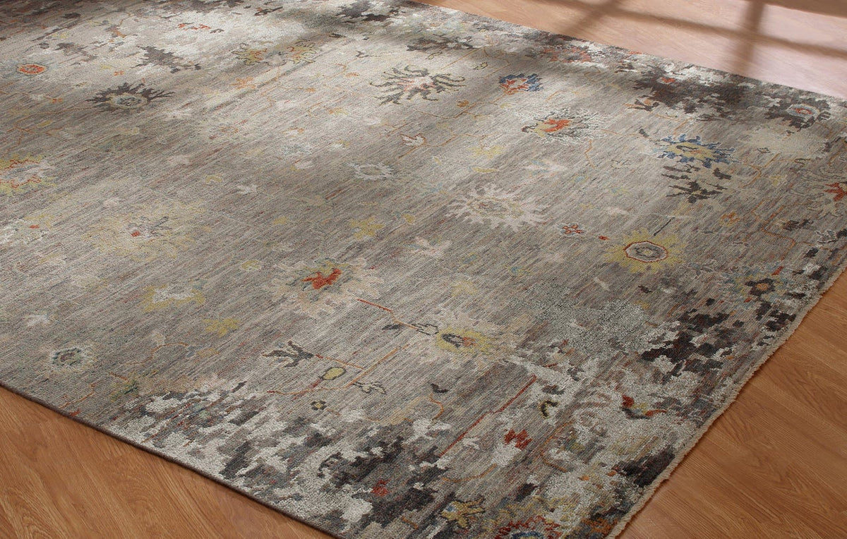 6' x 9' Oushak Hand-Knotted Silk rug, Rug #CR9341