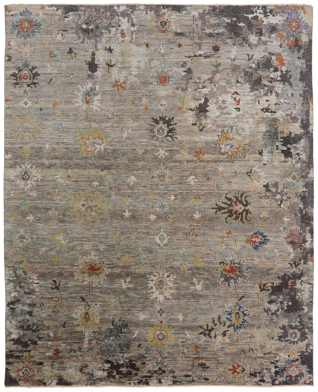 2' x 3' Oushak Hand-Knotted Silk rug, Rug #CR9341