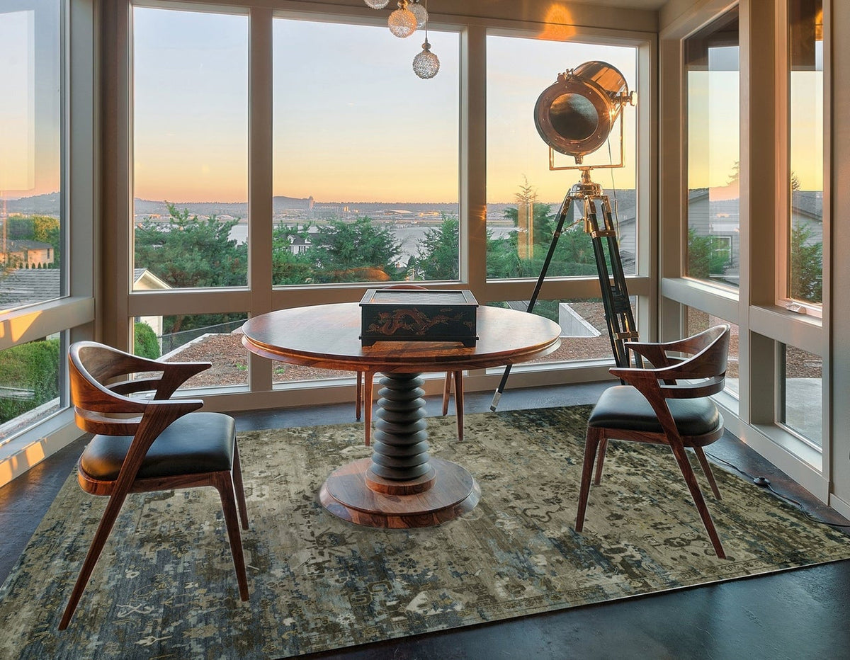 4' x 6' Transitional Hand-Knotted Silk rug, Rug #EP0251