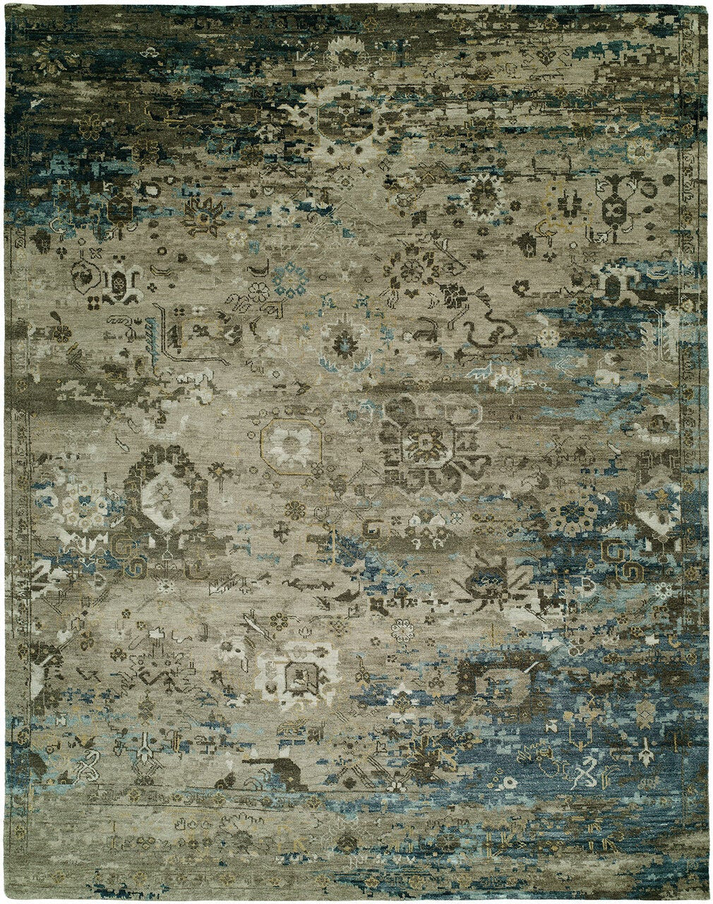 2' x 3' Transitional Hand-Knotted Silk rug, Rug #EP0251