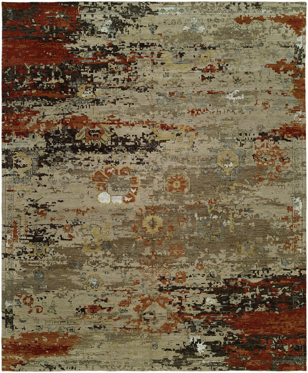 2' x 3' Transitional Hand-Knotted Silk rug, Rug #EP0261