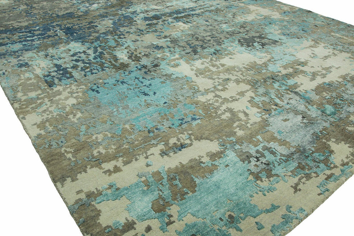 3' x 5' Modern Hand-Knotted Silk rug, Rug #EQ5741